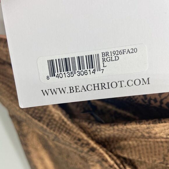 Beach Riot Sport Rose Gold Python Snake Cropped High Rise Legging NWT Womens L - Picture 4 of 7